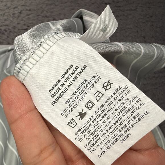 Nike Miami Dolphins Polo Shirt Mens 3XL Gray Striped Dri-Fit Player Team Issue - Picture 6 of 10